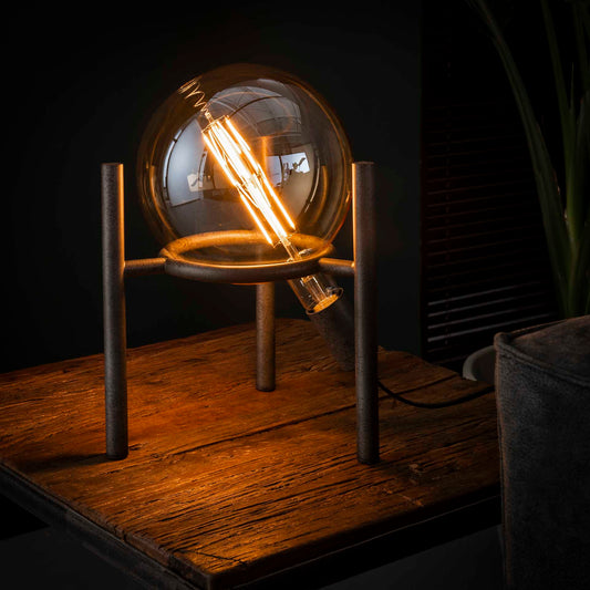 Tafellamp Saturn Ø20 Lichtbron - 28x28x34 cm - Oud zilver