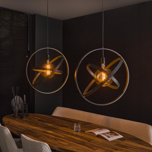 Hanglamp van 2 Lampen Galaxy - 125x55x150 cm - Artic zwart