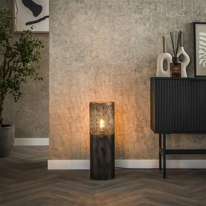Vloerlamp Ø20 Cilinder - 20x20x60 cm - Zwart bruin