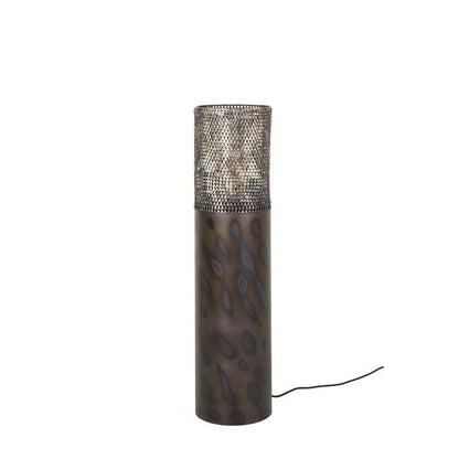 Vloerlamp Ø22,5 Cilinder - 22x22x90 cm - Zwart bruin