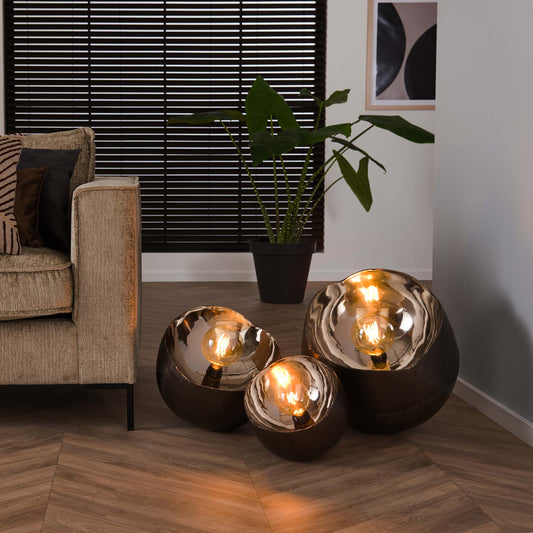 Tafellamp Ø28 mirror / Zwart nikkel