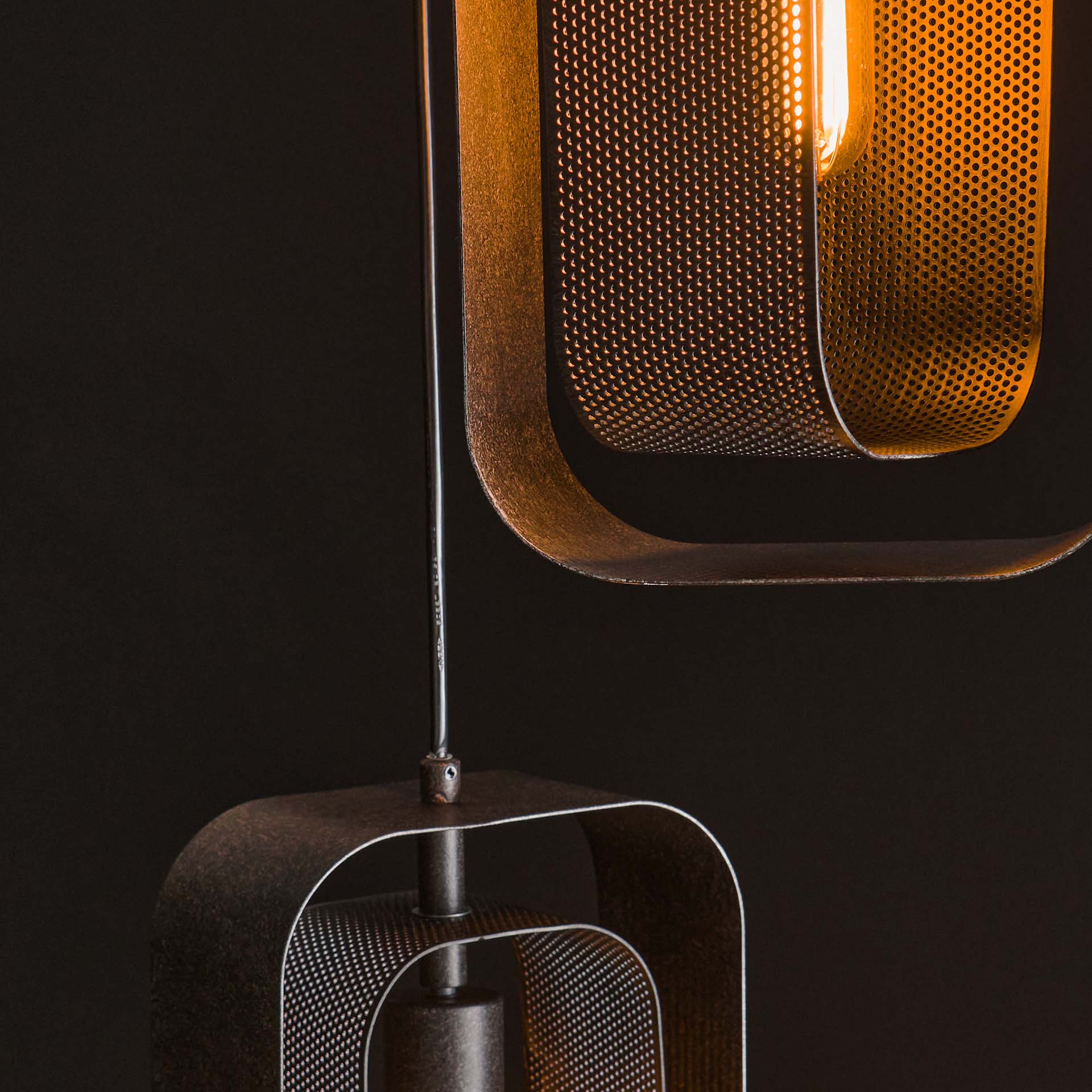 Hanglamp 3L mesh rotate / Artic zwart