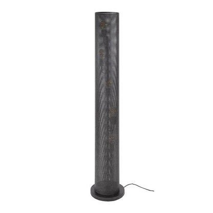 Vloerlamp van 5 Lampen Koker Mesh - 28x28x149 cm - Artic zwart
