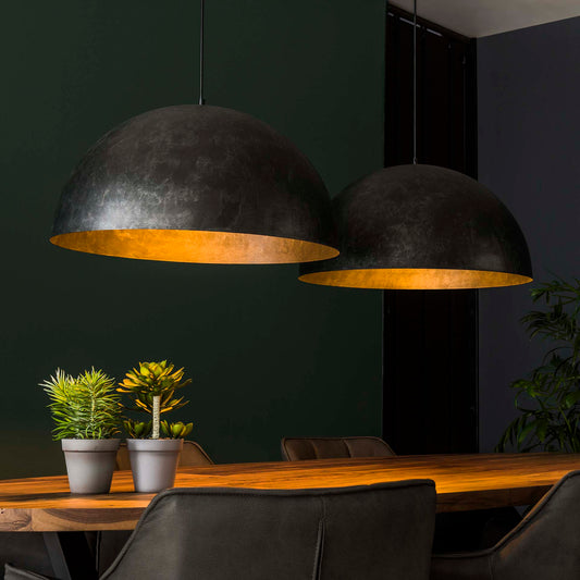 Hanglamp van 2 Lampen Dome - 142x60x150 cm - Charcoal