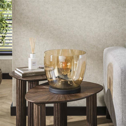 Vloerlamp UP L - 29x29x27 cm - Amber color glas