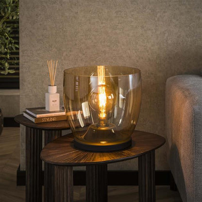 Vloerlamp UP XL - 33x33x32 cm - Amber Color Glas