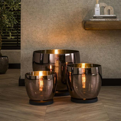 Vloerlamp UP XL Copper color glas - 33x33x32 cm