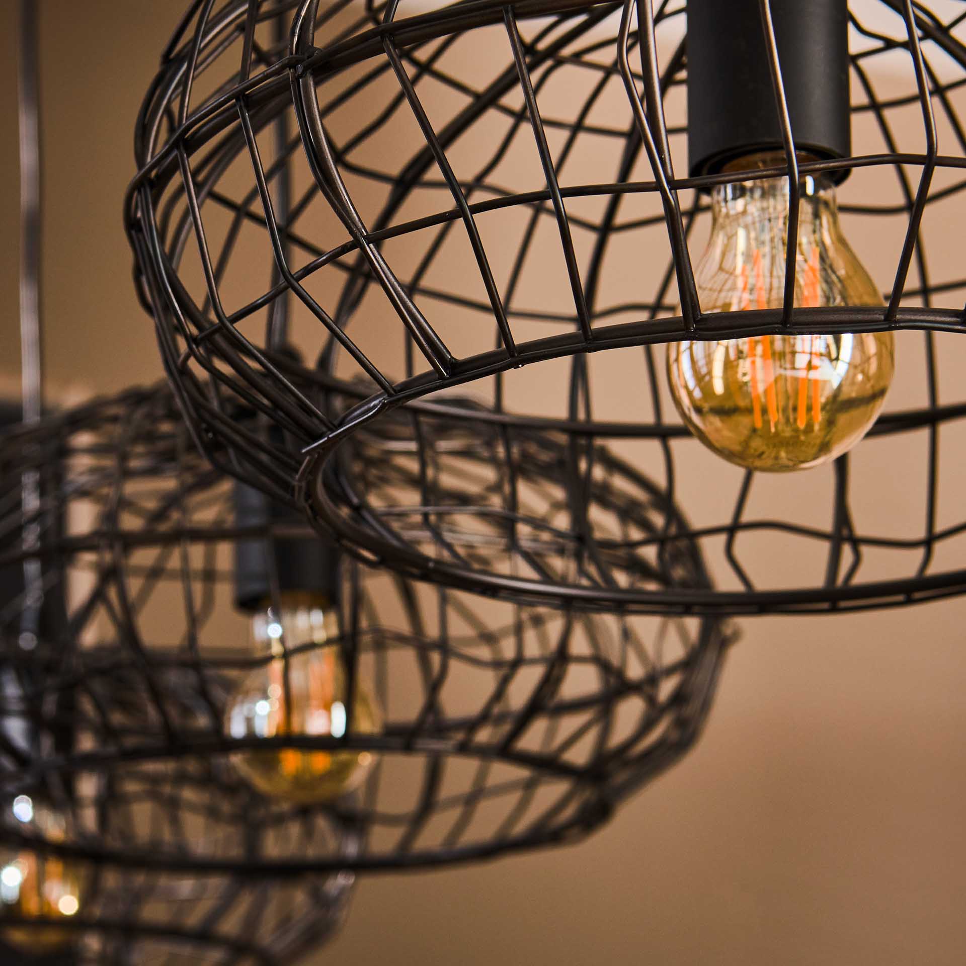 Hanglamp 4L connect XL / Zwart bruin