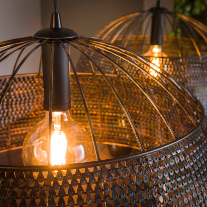 Hanglamp 2L armor Ø60 / Zwart bruin