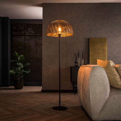 Vloerlamp Ø50 Armor Open - 50x50x164 cm - Zwart Bruin