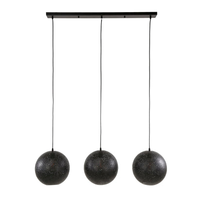 Hanglamp 3x Ø30 zip / Artic zwart