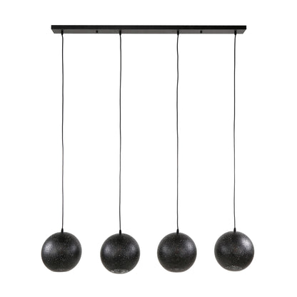 Hanglamp 4x Ø25 zip / Artic zwart