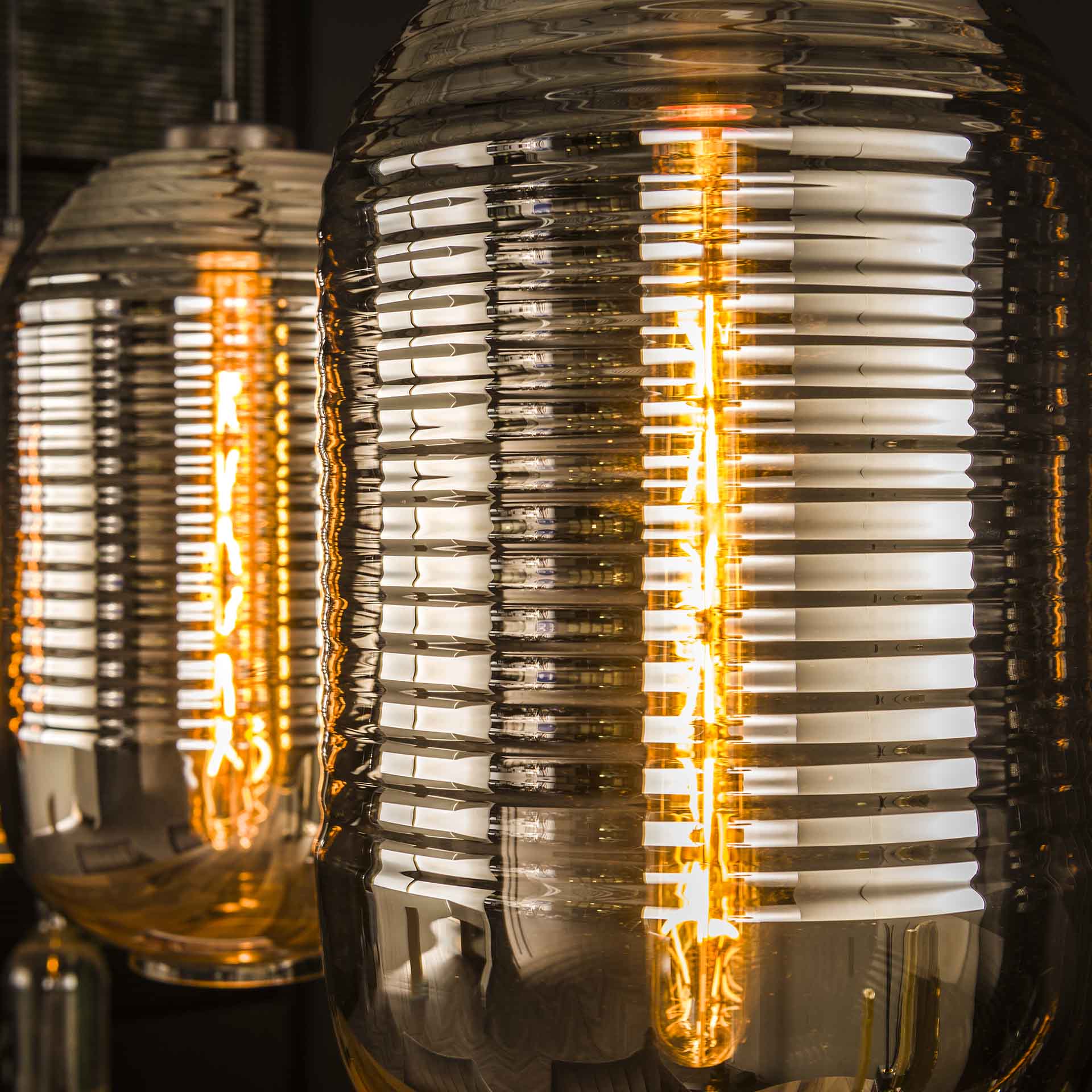 Hanglamp 3L tub chromed glass