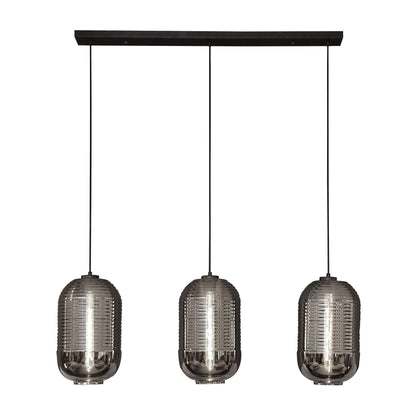 Hanglamp 3L tub chromed glass