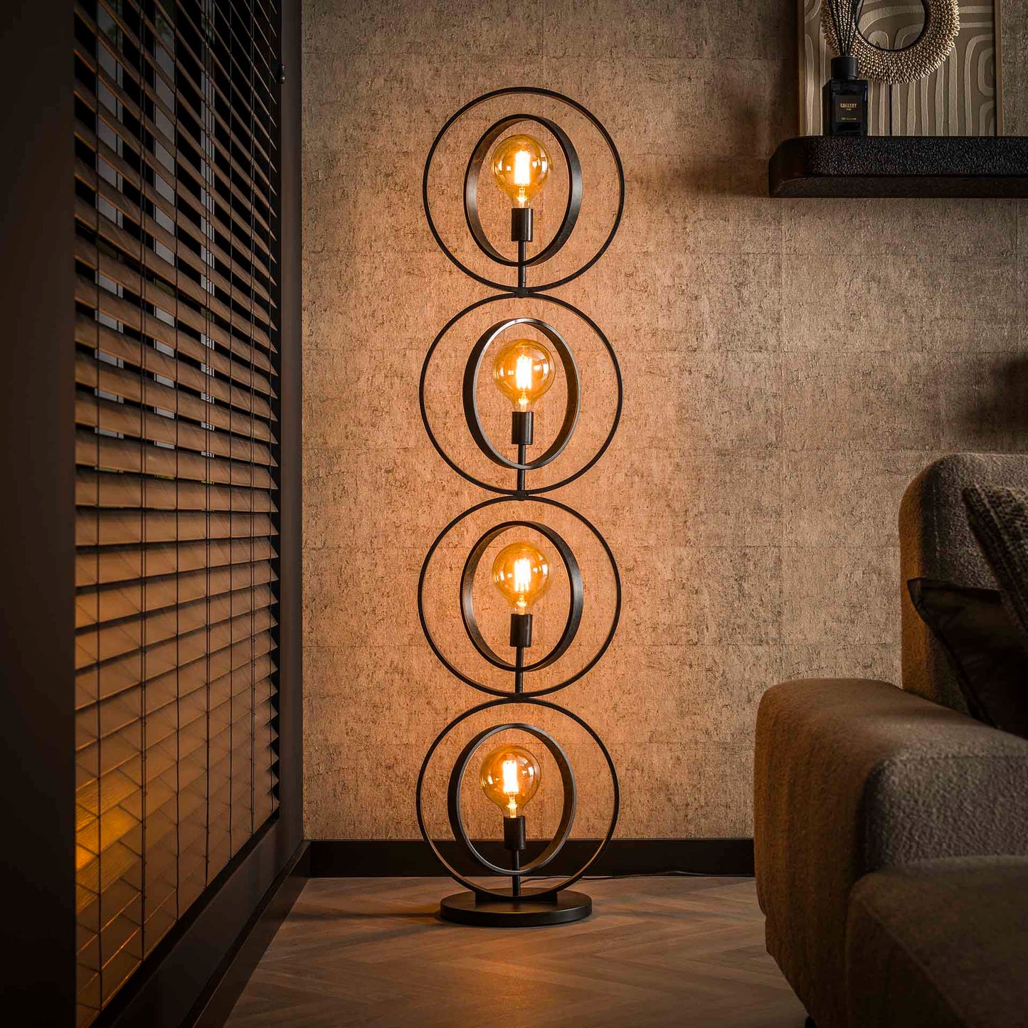 Vloerlamp 4L Turn Around XL - 40x30x163 cm - Charcoal