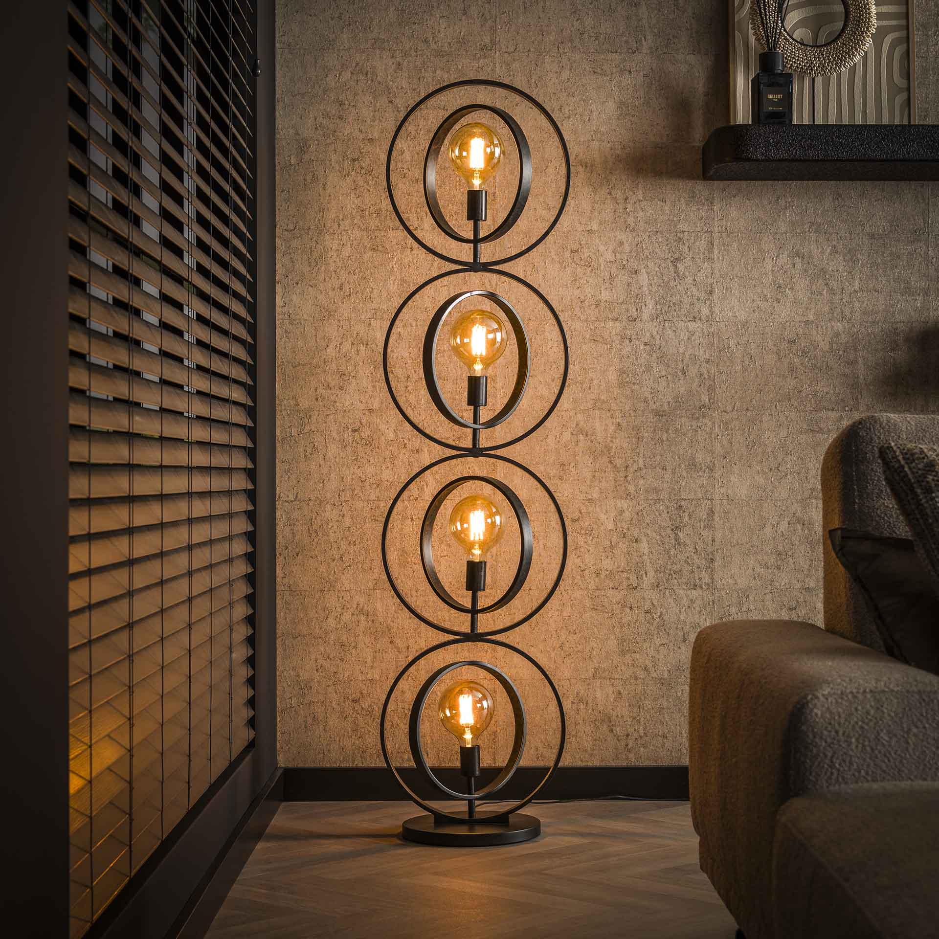 Vloerlamp 4L Turn Around XL - 40x30x163 cm - Charcoal