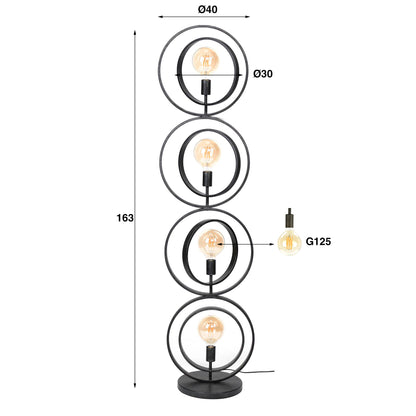 Vloerlamp 4L turn around XL / Charcoal