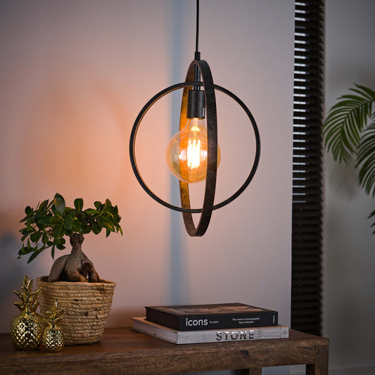 Hanglamp van 1 Lamp Turn around - 40x30x150 cm - Charcoal