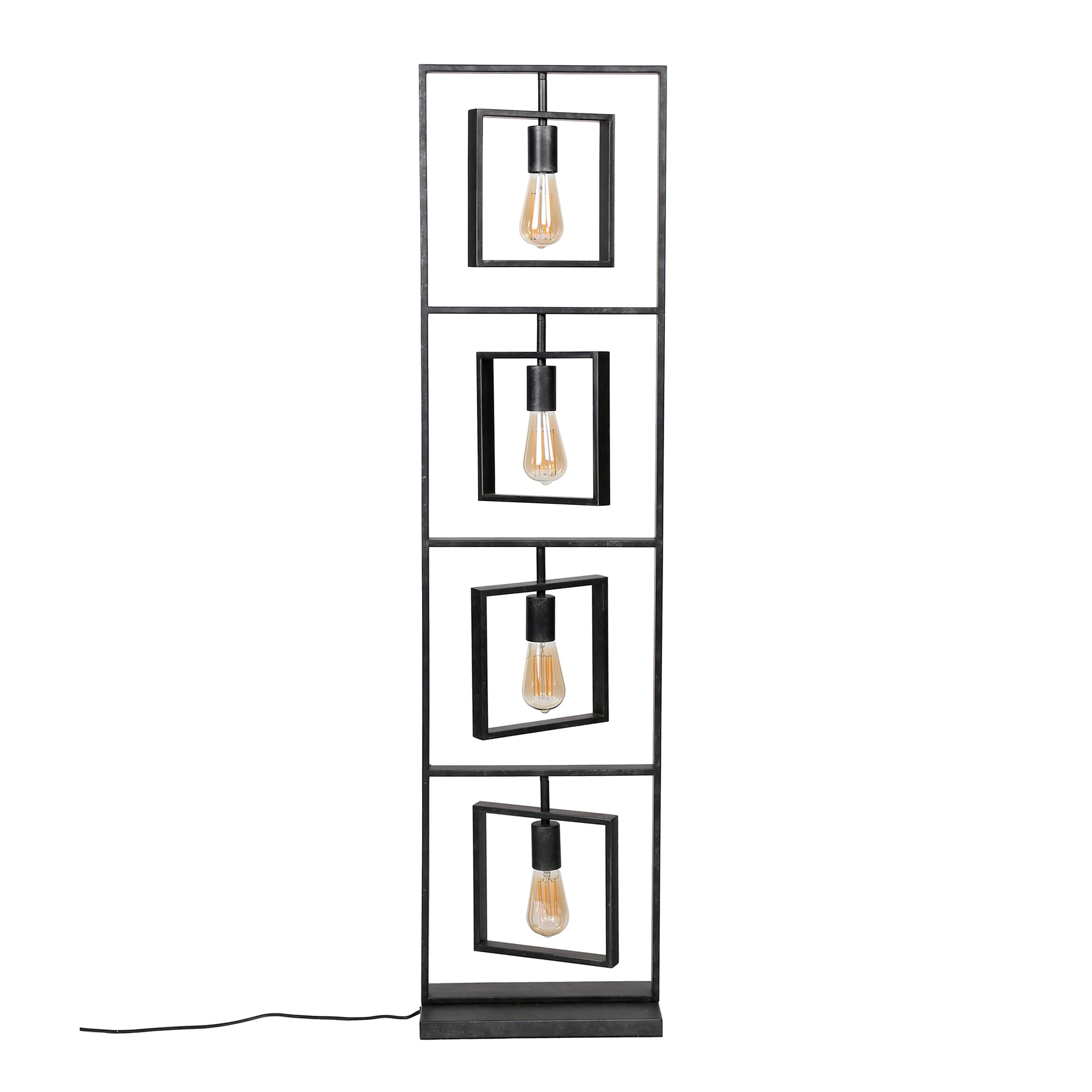 Vloerlamp 4L Turn square / Charcoal