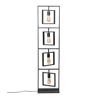 Vloerlamp 4L Turn square / Charcoal