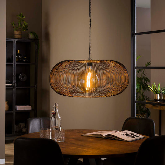 Hanglamp Copper Twist Ø70 - 70x70x150 cm - Zwart Nikkel