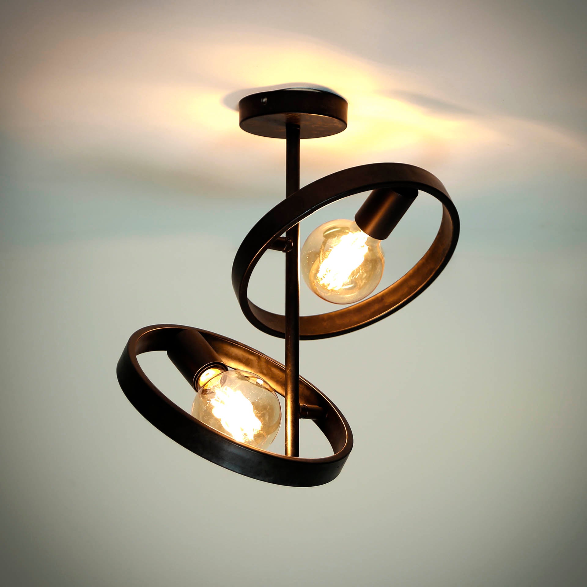 Plafondlamp van 2 Lampen Hover - 42x26x37 cm - Charcoal