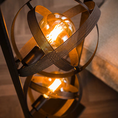 Vloerlamp 3L cosmos mesh / Artic zwart