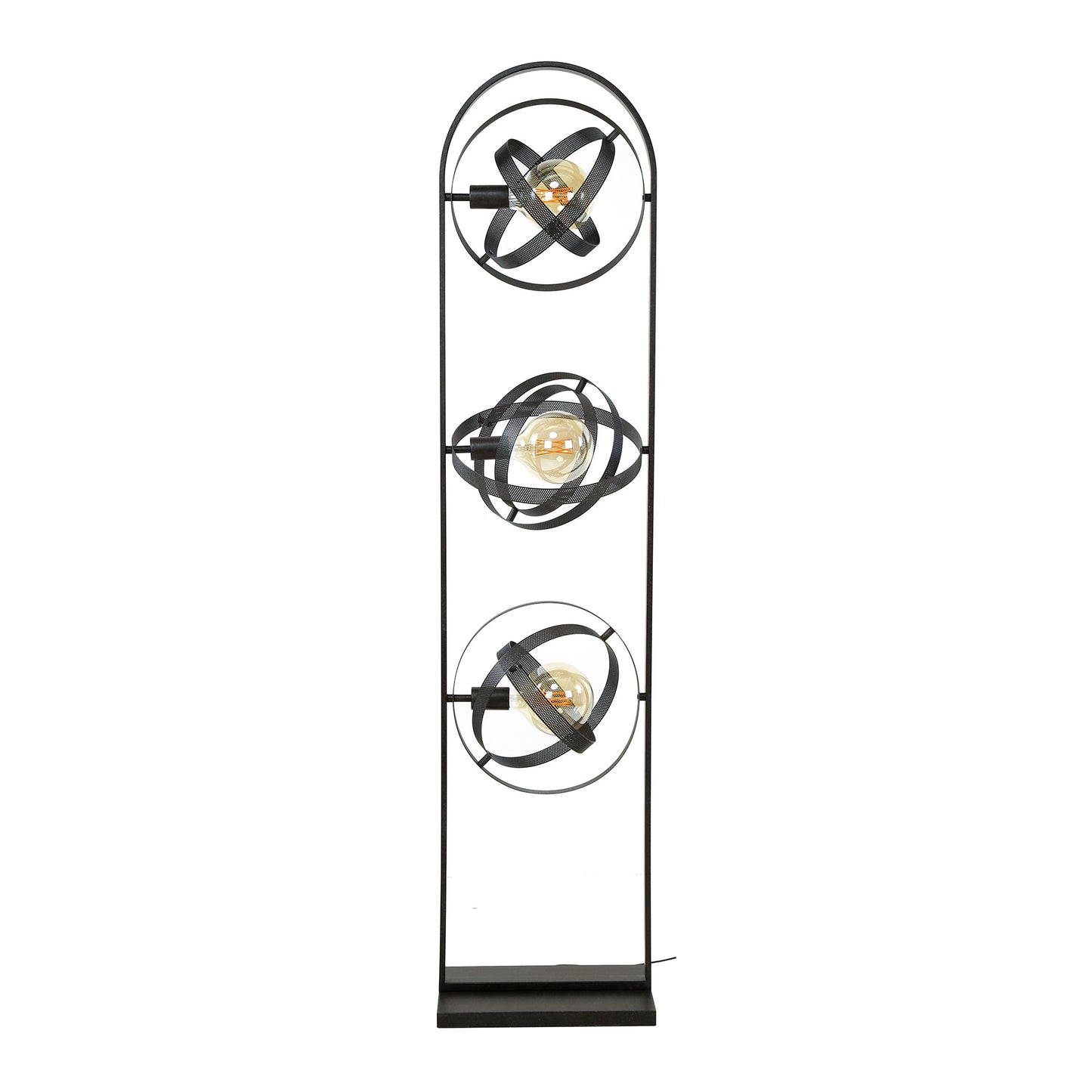 Vloerlamp 3L cosmos mesh / Artic zwart