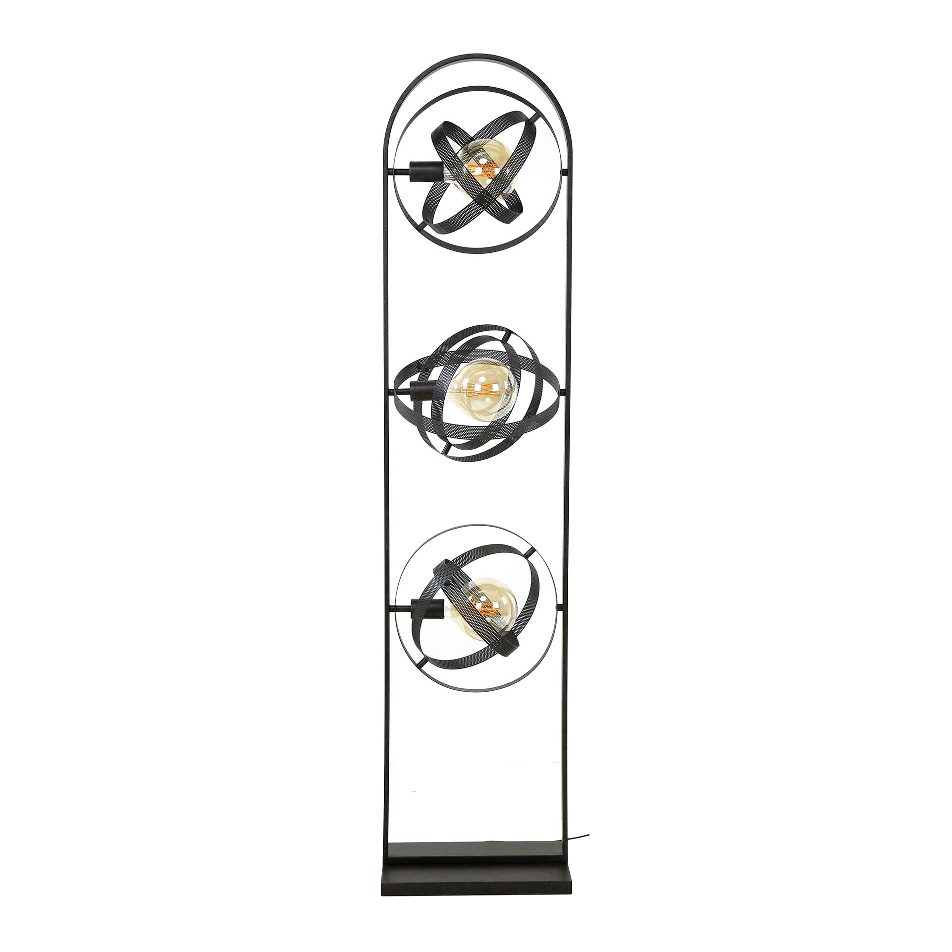 Vloerlamp 3L cosmos mesh / Artic zwart