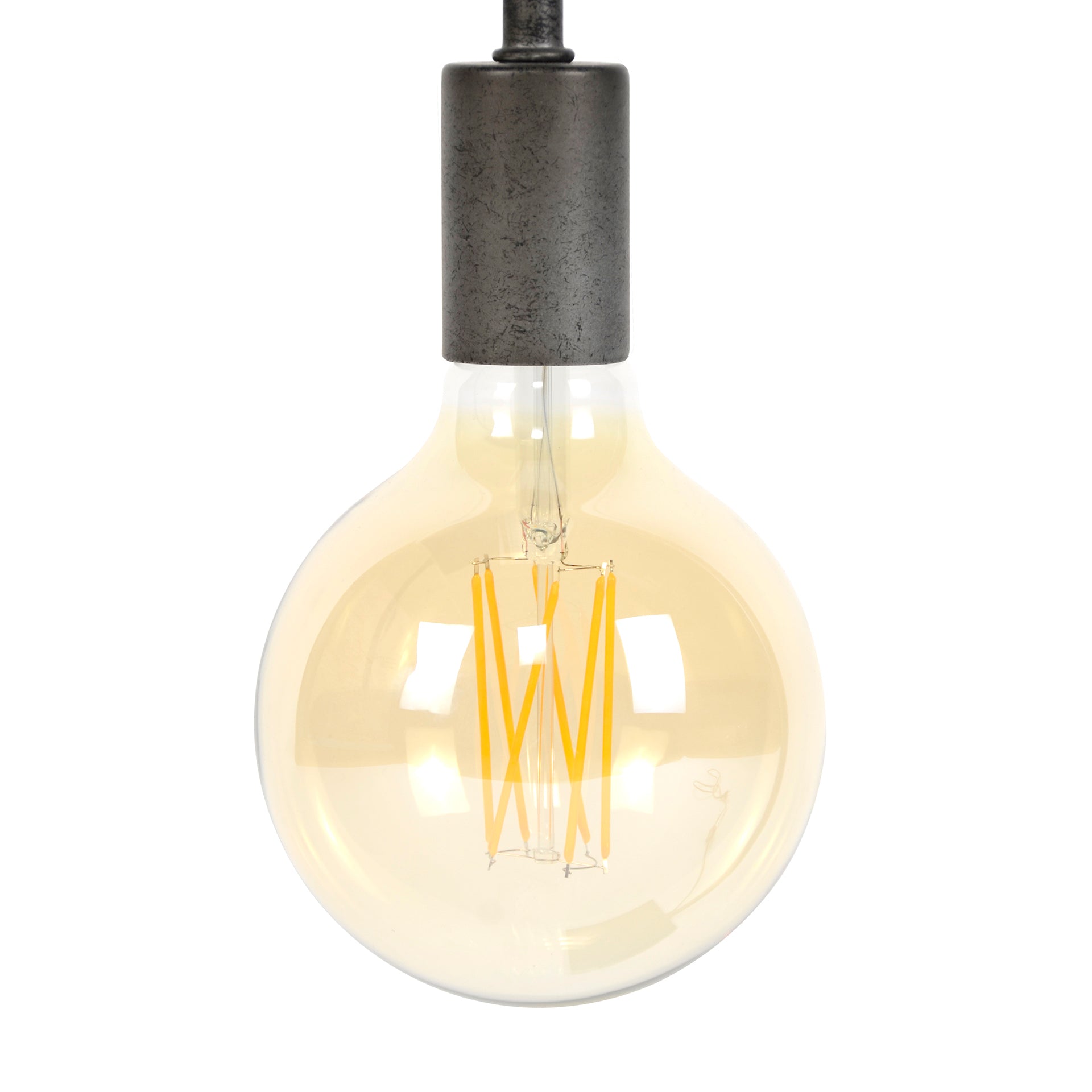 Lichtbron LED [G125] filament bol Ø12,5 - E27 6W dimbaar / Amberkleurig glas