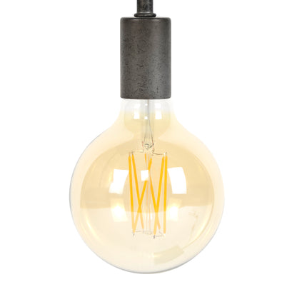 Lichtbron LED [G125] filament bol Ø12,5 - E27 6W dimbaar / Amberkleurig glas