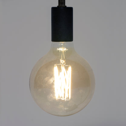 Lichtbron LED [G125] filament bol Ø12,5 - E27 6W dimbaar / Amberkleurig glas