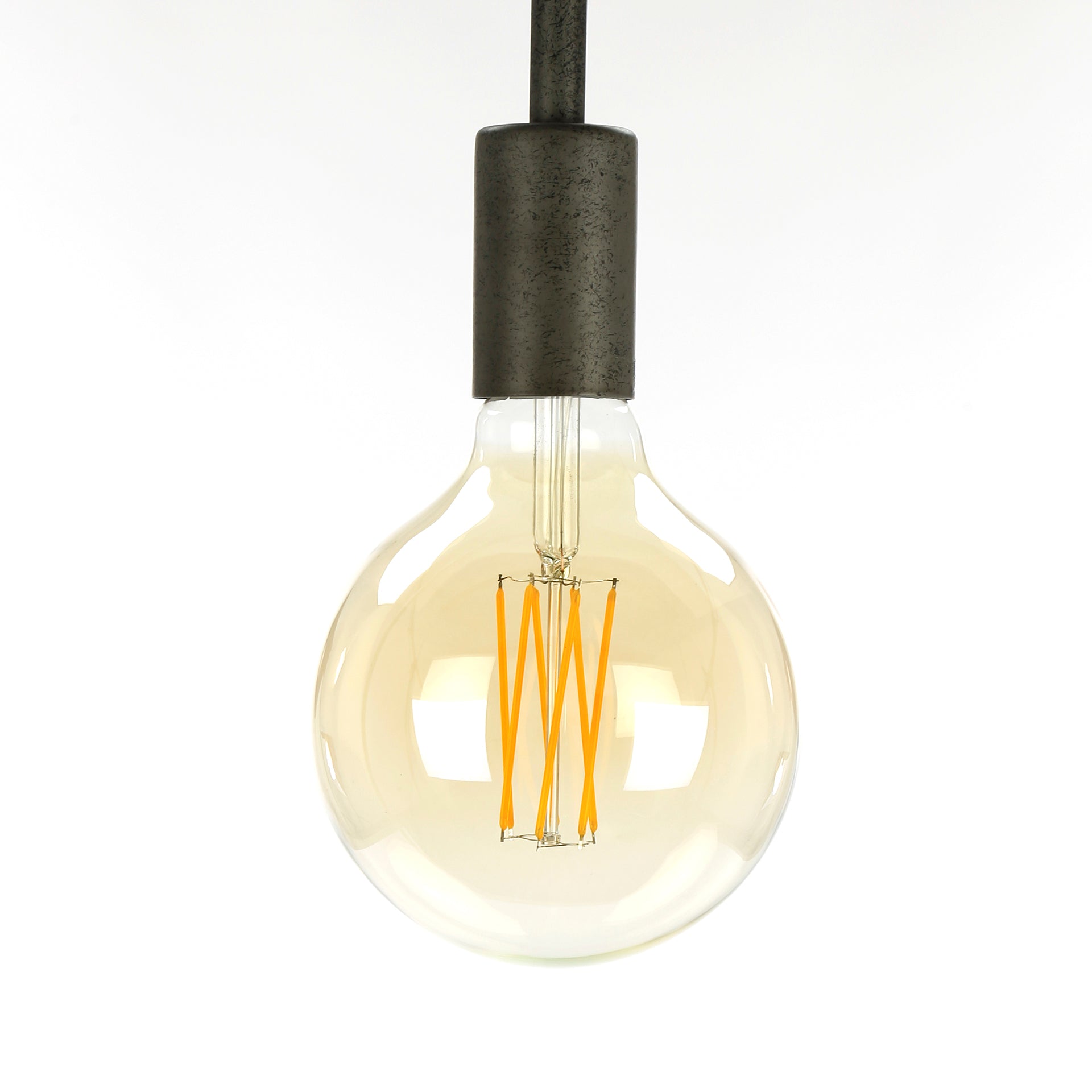 Lichtbron LED [G125] filament bol Ø12,5 - E27 6W dimbaar / Amberkleurig glas