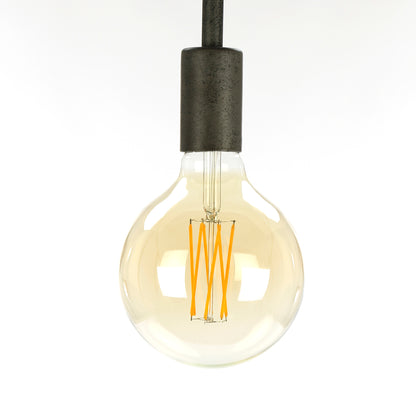 Lichtbron LED [G125] filament bol Ø12,5 - E27 6W dimbaar / Amberkleurig glas