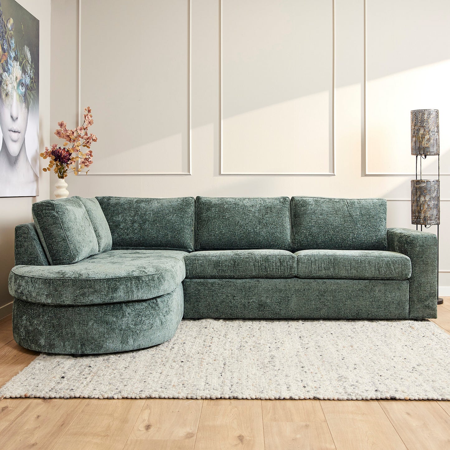 MySofa Alma | Divan Links + 2,5 zits | Green