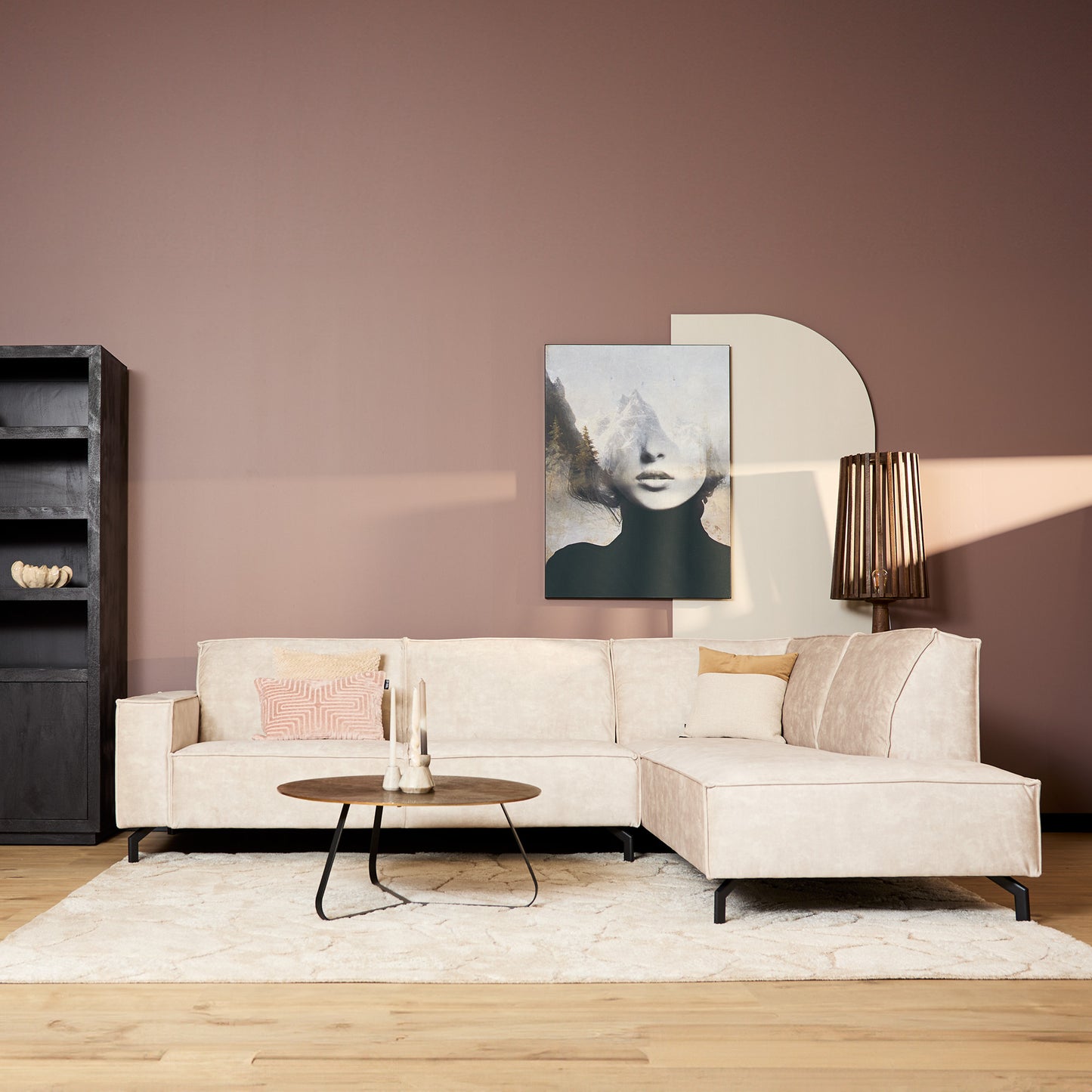 MySofa Floris| 2,5 zits + Divan Rechts | Velvet Beige