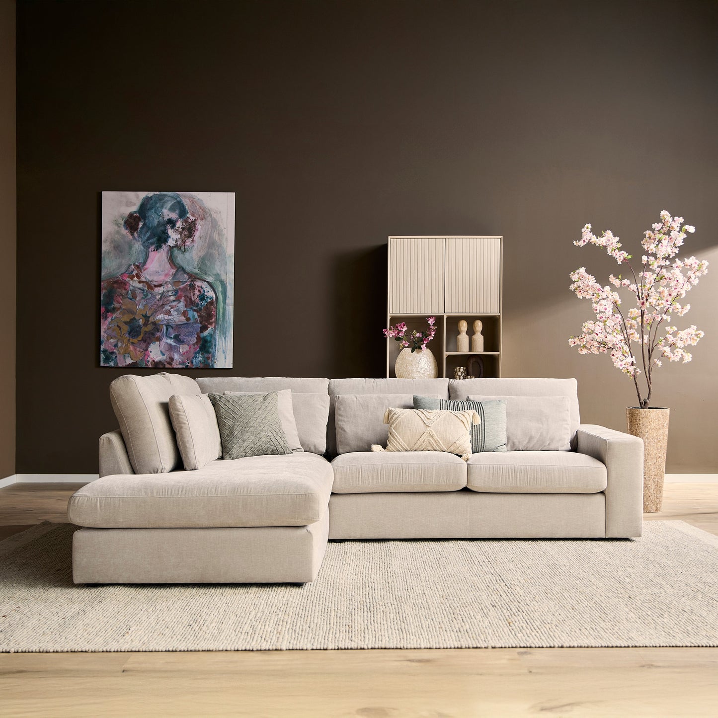 MySofa Jesse | Ottomane Links + 2,5 zits | Beige