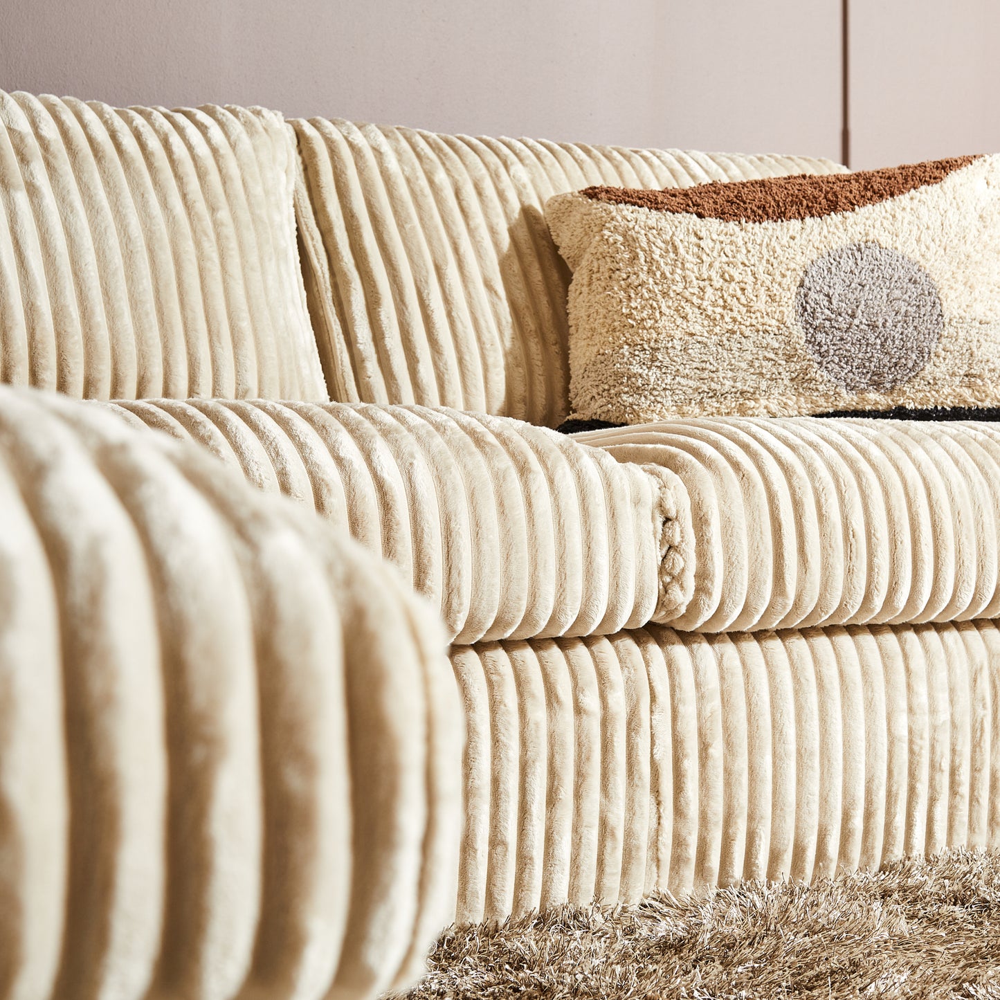 MySofa Teddy | Divan Links + 2,5 zits | Beige