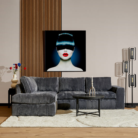 MySofa Teddy | Divan Links + 2,5 zits | Antraciet