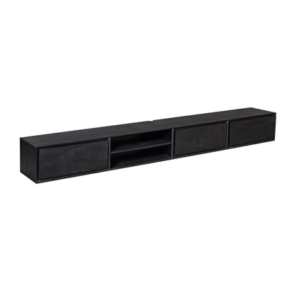 Zwevend tv meubel Ambiance Black | 240 cm