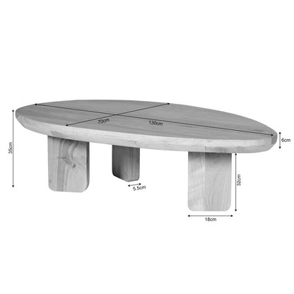 Salontafel Zillah | 130 cm | Oak Brown