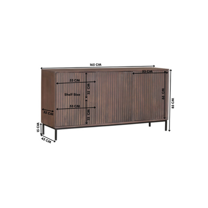 Dressoir Madison Walnut | 165 cm