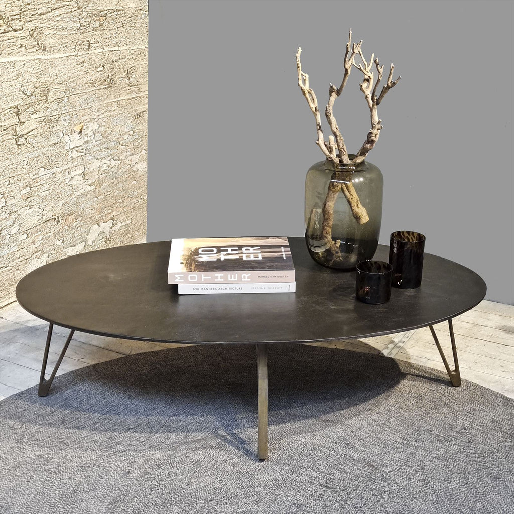 Antique Bronze Oval Coffee Table 139