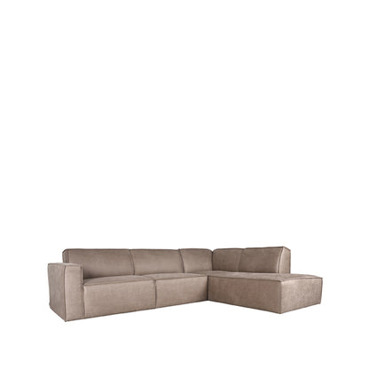 Bank Kay - Taupe - Microfiber - 2-Zits + Hoek + 2-Zits