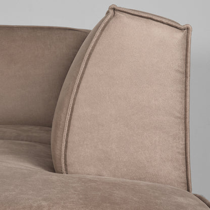 Bank Kay - Taupe - Microfiber - 2-Zits + Hoek + 2-Zits