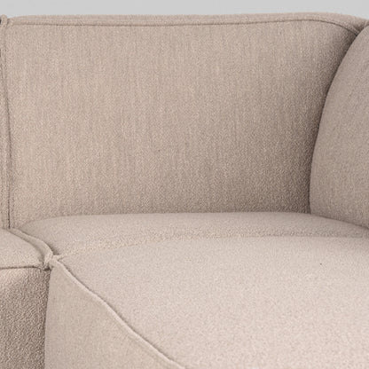 Bank Kay - Naturel - Boucle - 2-Zits + Hoek + 2-Zits