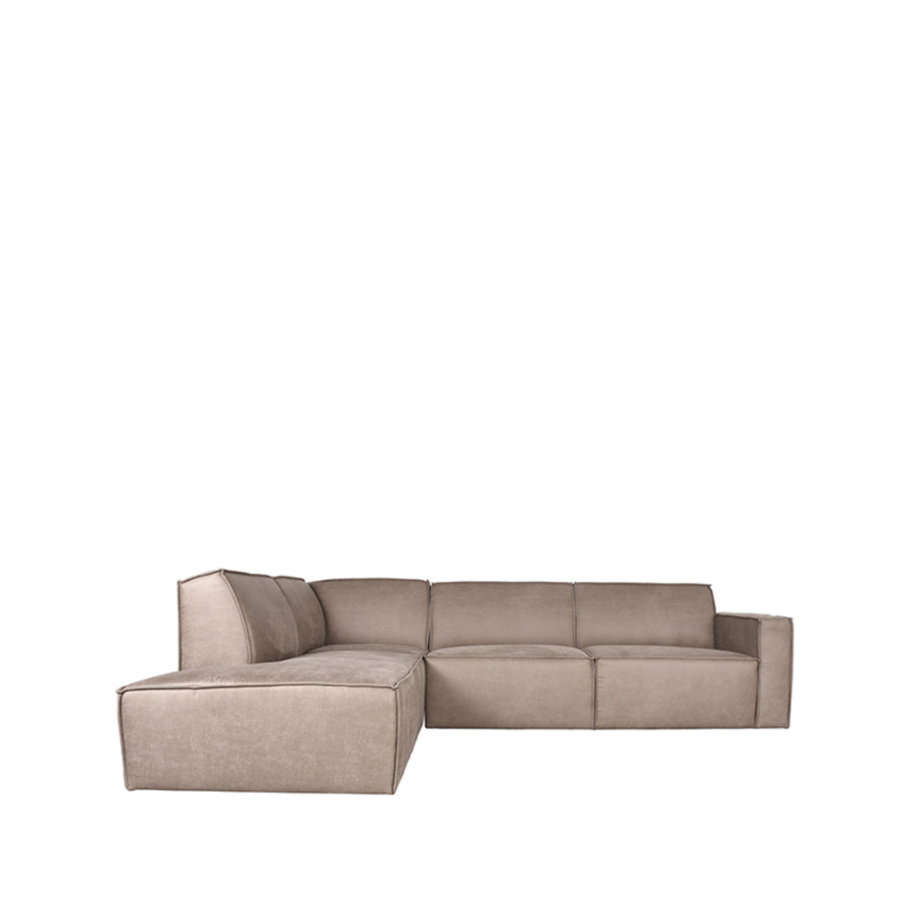 Bank Kay - Taupe - Microfiber - Ottomane + 2,5-Zits