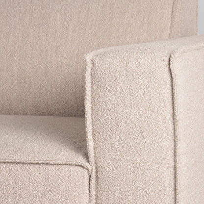 Bank Kay - Naturel - Boucle - Ottomane + 2,5-Zits