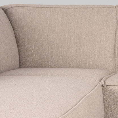 Bank Kay - Naturel - Boucle - Ottomane + 2,5-Zits