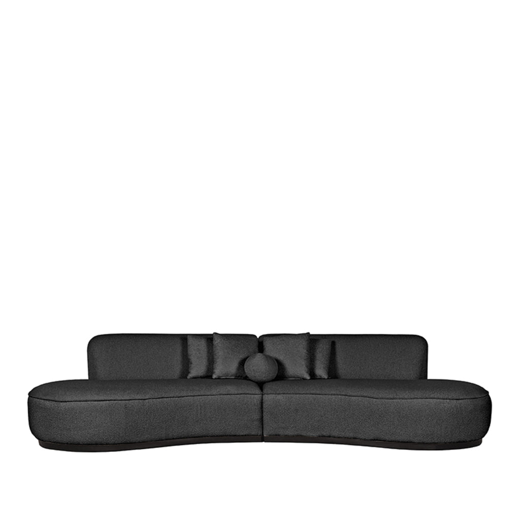 Bank Mori - Antraciet - Boucle - 4-Zits
